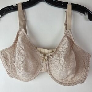 Wacoal Lace Bra‎ 851205 Womens 36DD 36E Beige Full Coverage Underwire Support
